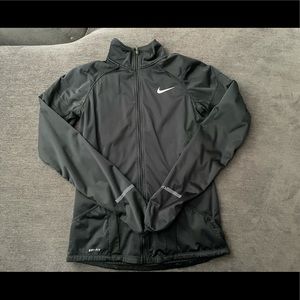 Black zip up running jacket